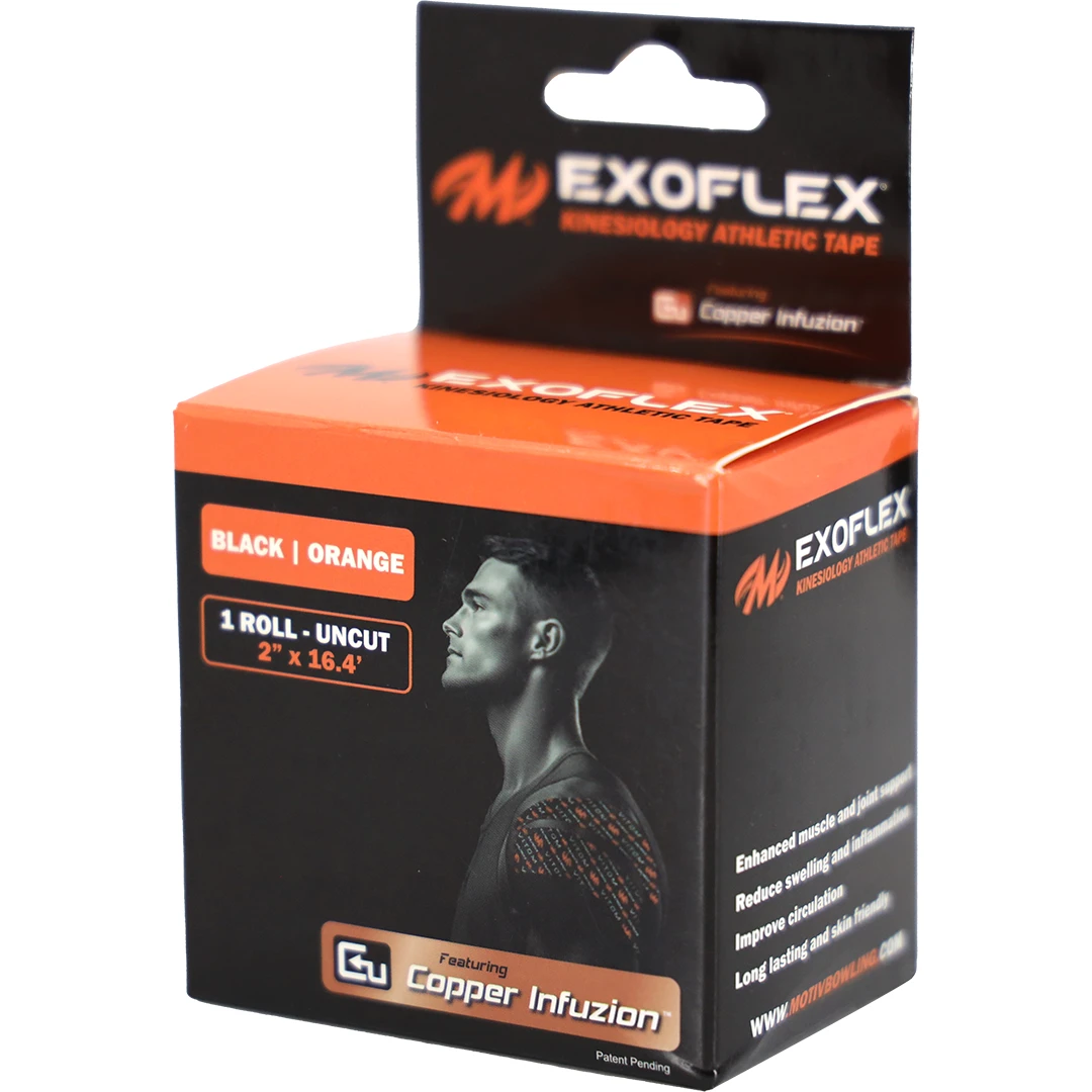 ExoFlex Kinesiology Tape Un-Cut Roll - Black/Orange 